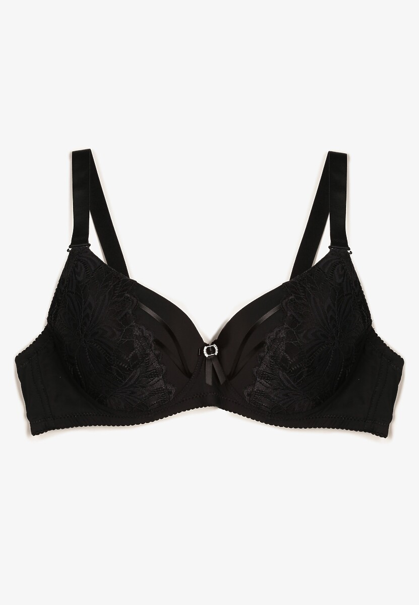 Czarny Koronkowy Biustonosz Uronia