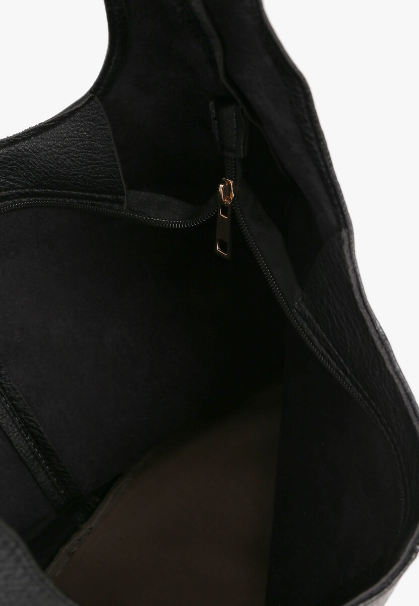 Czarna Klasyczna Torebka Hobo z Kosmetyczką i Paskiem Crossbody Fesulea