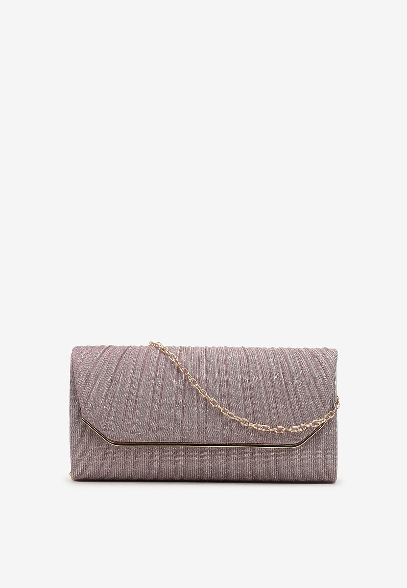 Złota Metaliczna Torebka Kopertówka na Ramię Lunke