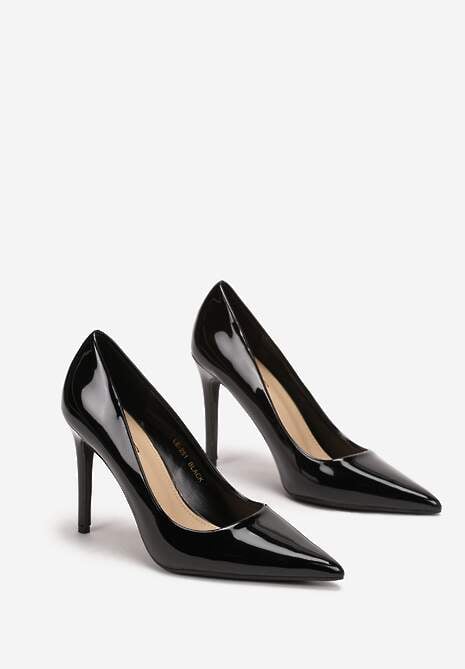 Czarne Klasyczne Szpilki ze Szpiczastym Noskiem Rtivime