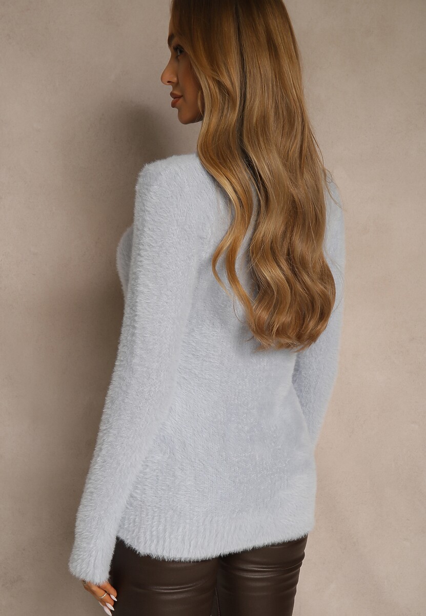 Jasnoniebieski Golf Wełniany Kedrindas