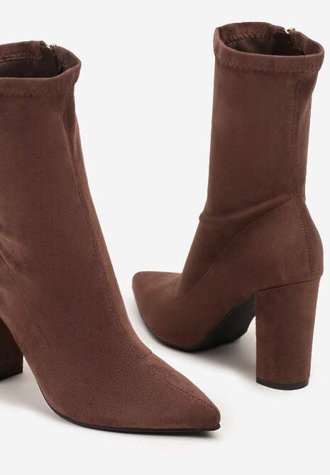 Brązowe Botki Helis