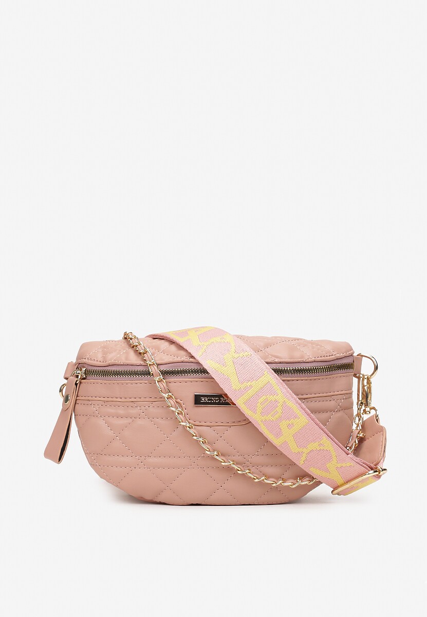 Czarna Nerka Pikowana z Paskiem i Łańcuszkiem Guergoria