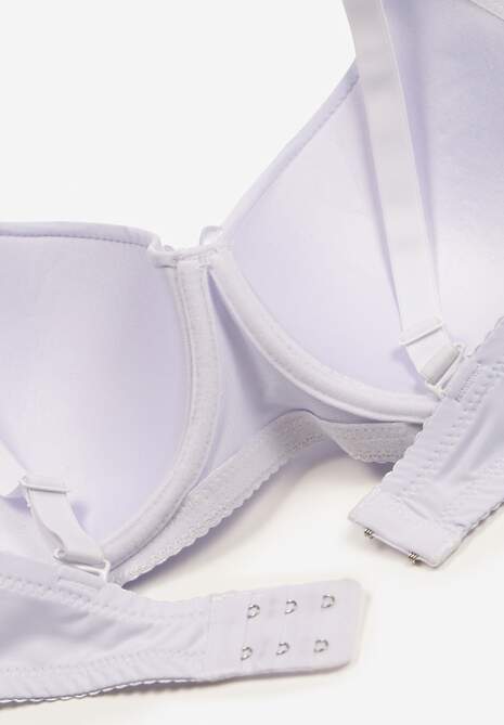 Biały Gładki Biustonosz Full-Cup Crisannas