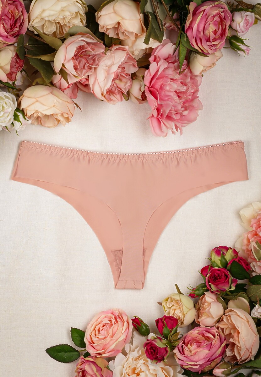 Różowe Elastyczne Majtki o Fasonie Stringów Casandia