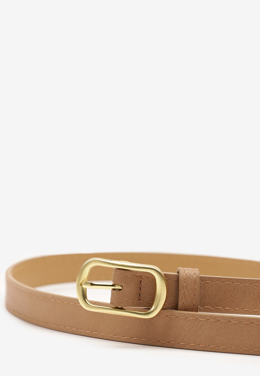 Beżowy Pasek Ozdobiony Klamrą Mevenia