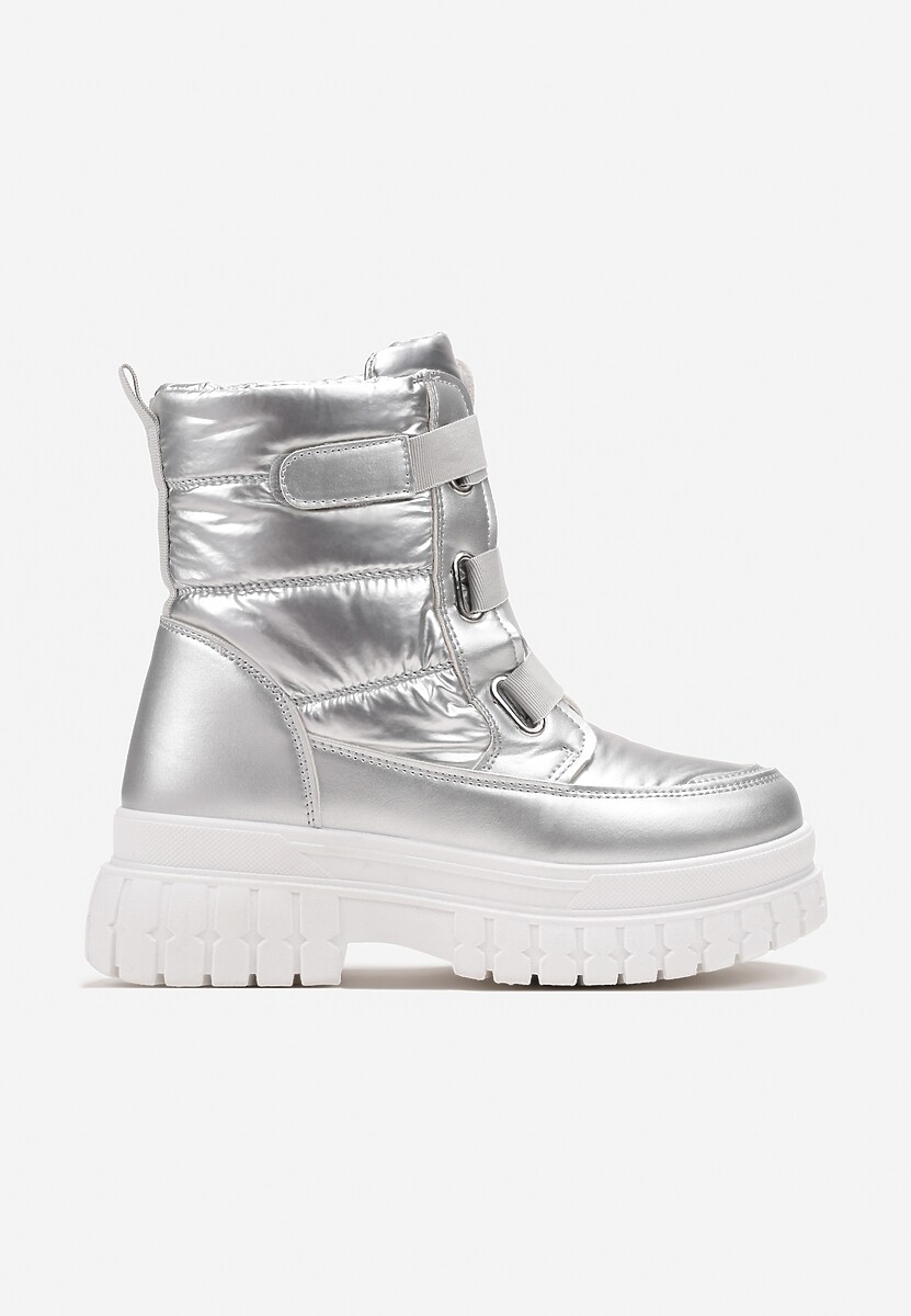 Srebrne Śniegowce na Grubej Podeszwie Kereza