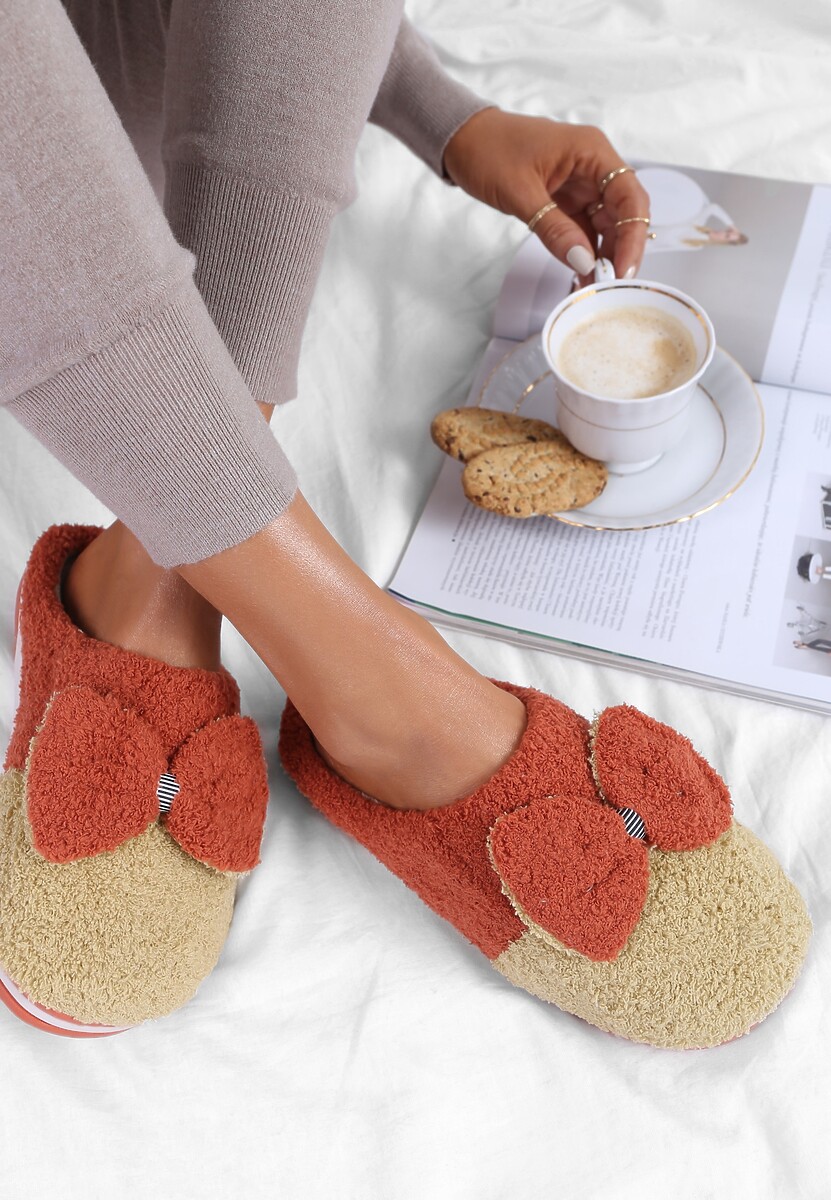 Pomarańczowo-Beżowe Kapcie Andrenos