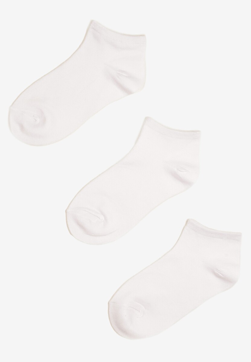 Białe Bawełniane Skarpety Stopki 3-Pack Venandrella