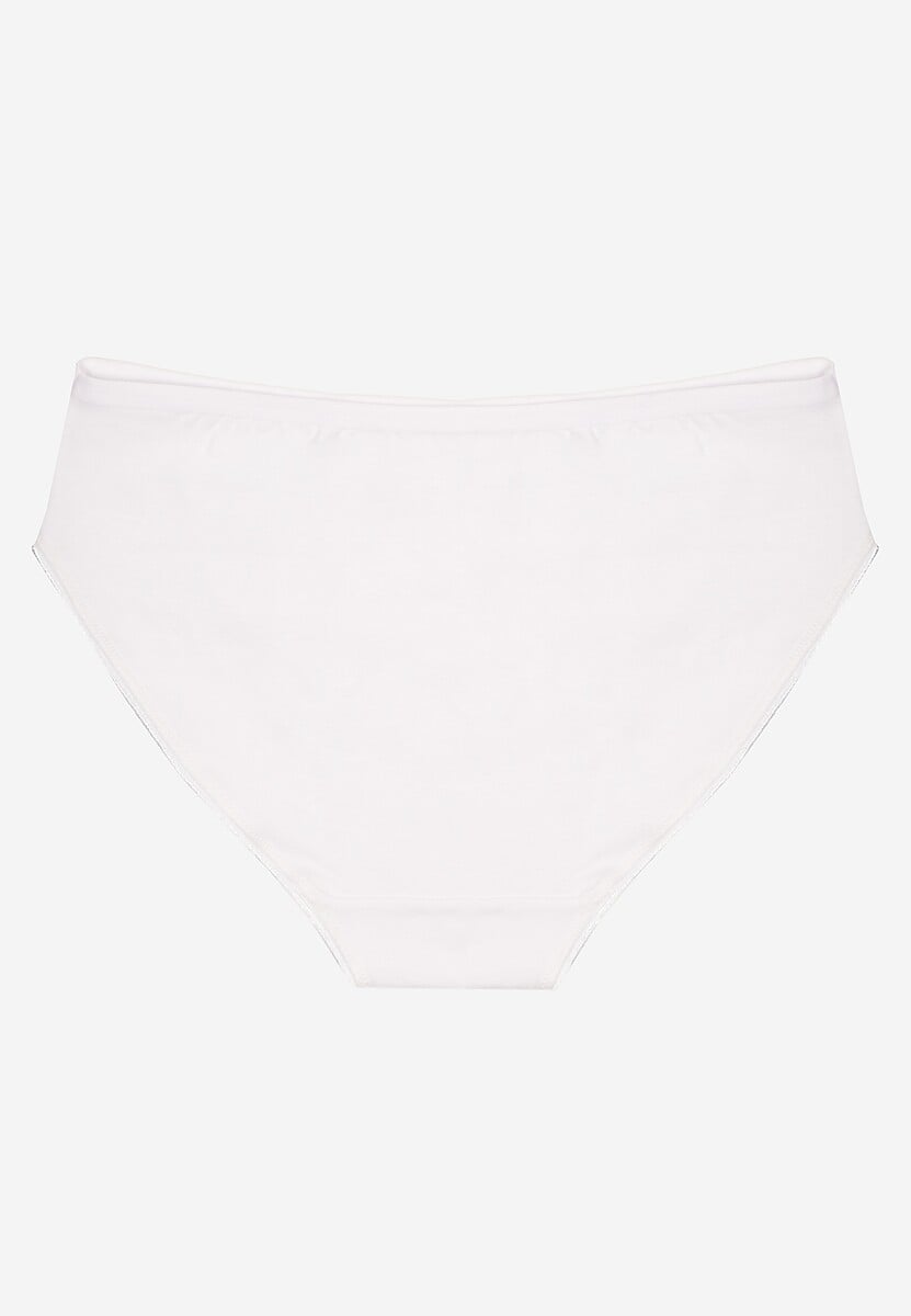 Białe Majtki z Bawełny Figi Ozdobione Koronką Talirinae