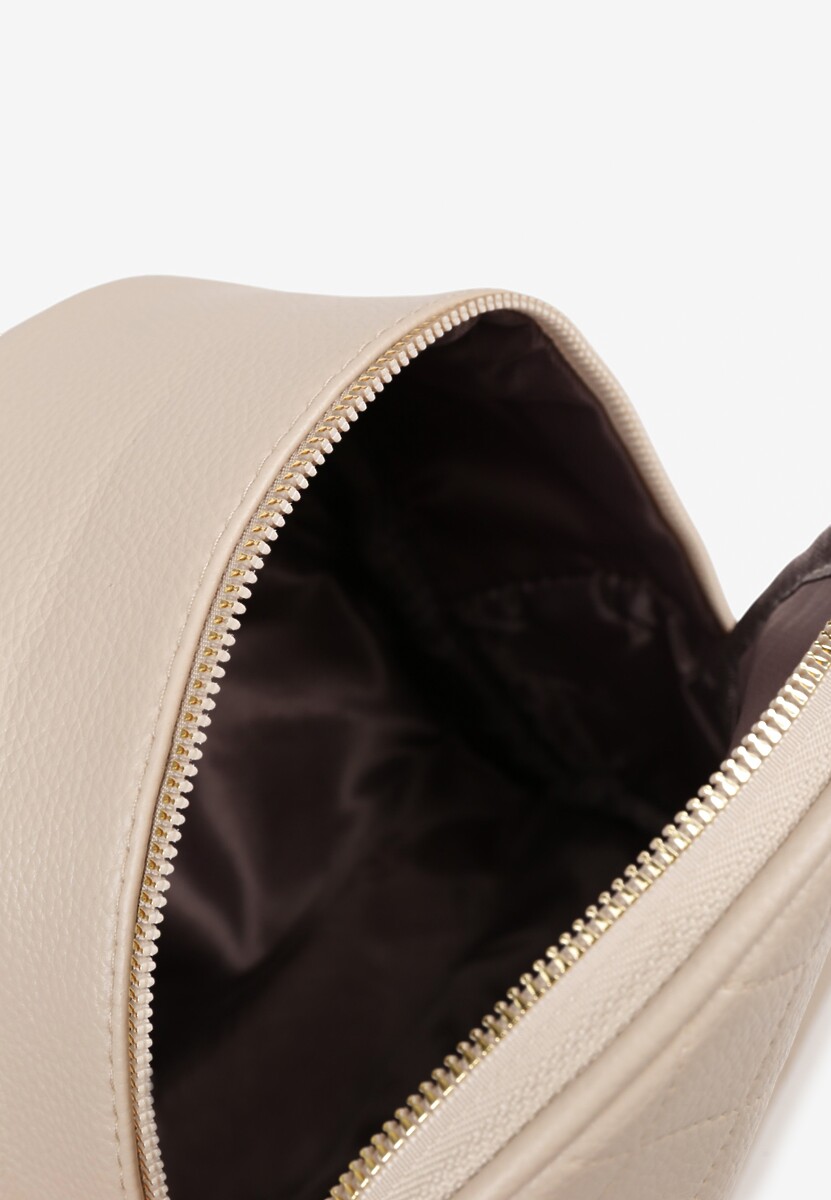 Ciemnobeżowy Plecak Ozdobiony Pikowaniem Banilitia