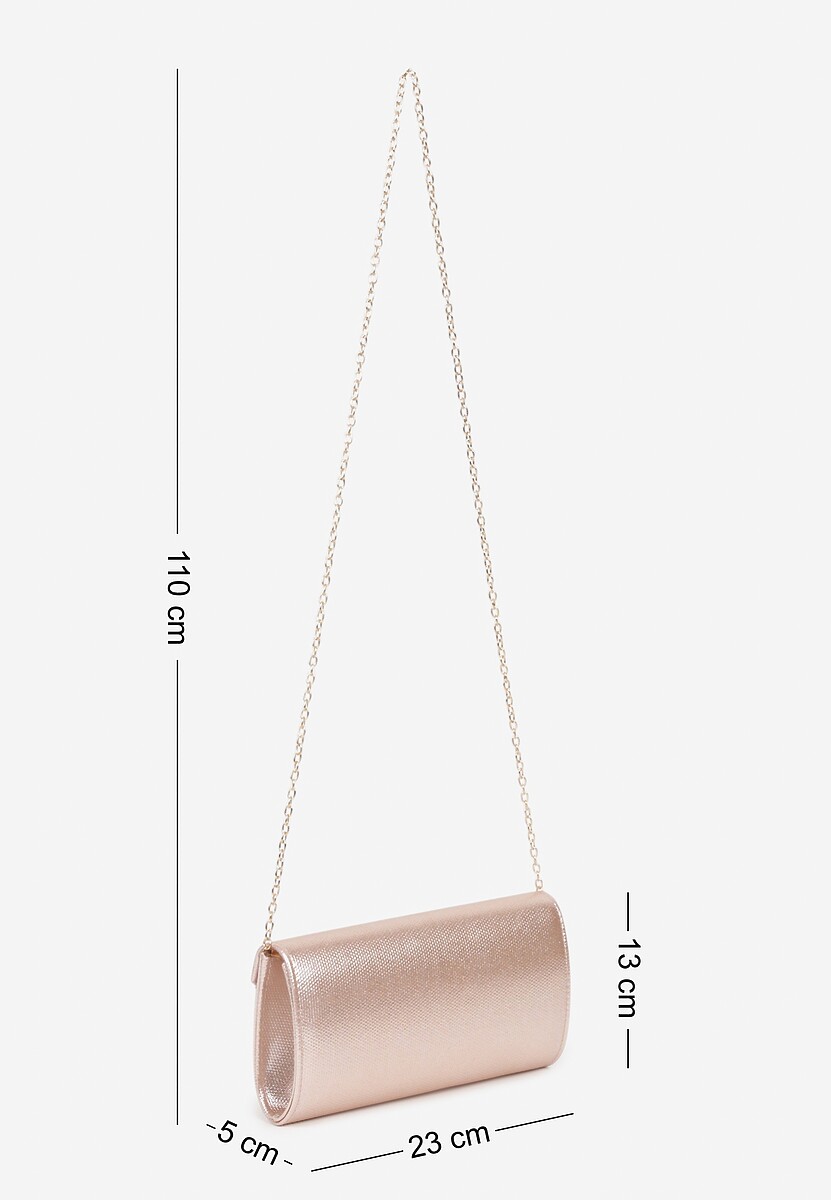 Szampańska Torebka Typu Kopertówka Ozdobiona Metaliczną Aplikacją Banolissa