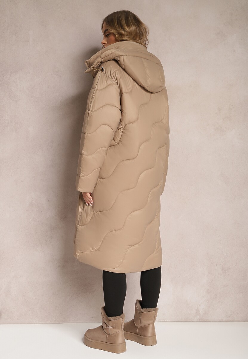 Ciemnobeżowa Kurtka Pikowana Zechia