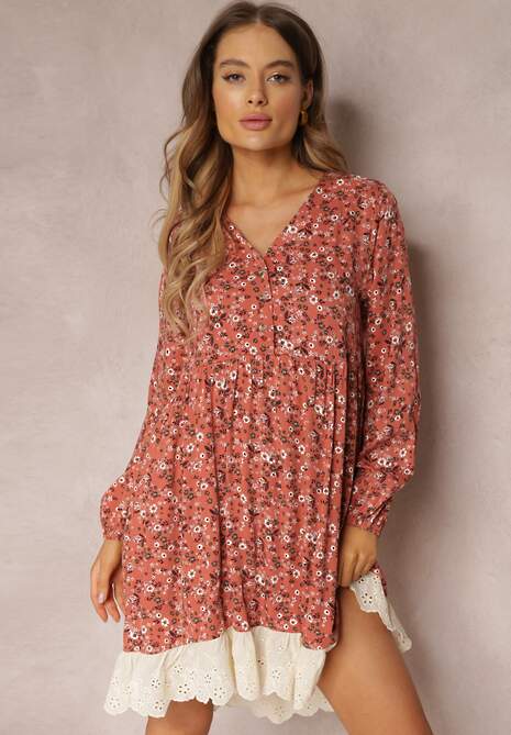 Pomarańczowa Sukienka Xylaene