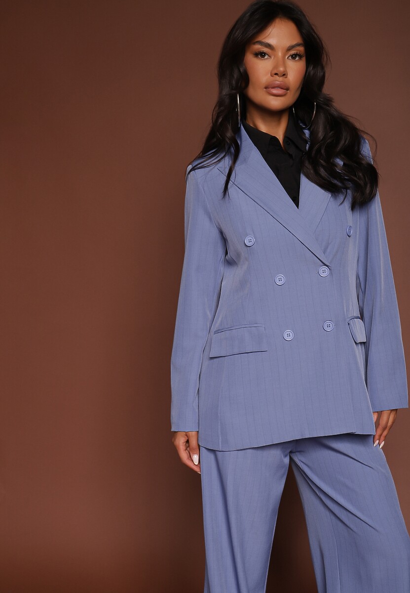 Beżowa Dwurzędowa Marynarka z Wiskozą i Usztywnianą Linią Ramion Ellirisa