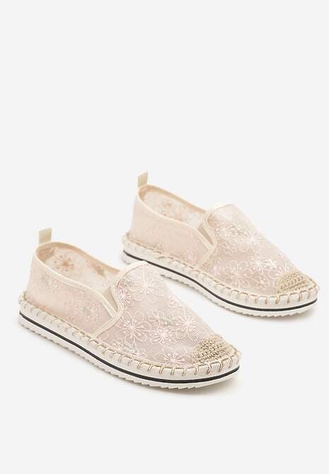 Różowe Espadryle z Ozdobną Plecionką Eranoria
