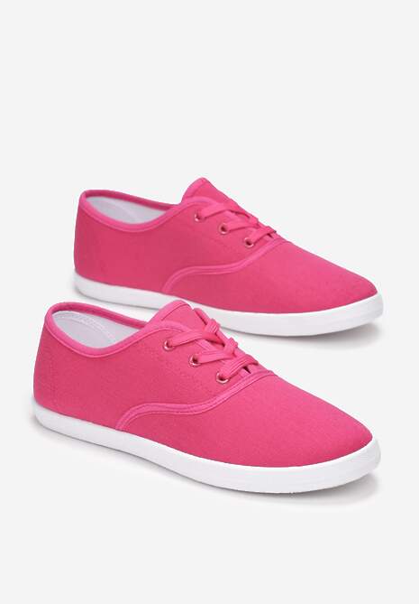 Fuksjowe Sznurowane Tenisówki Przed Kostkę Jennessa