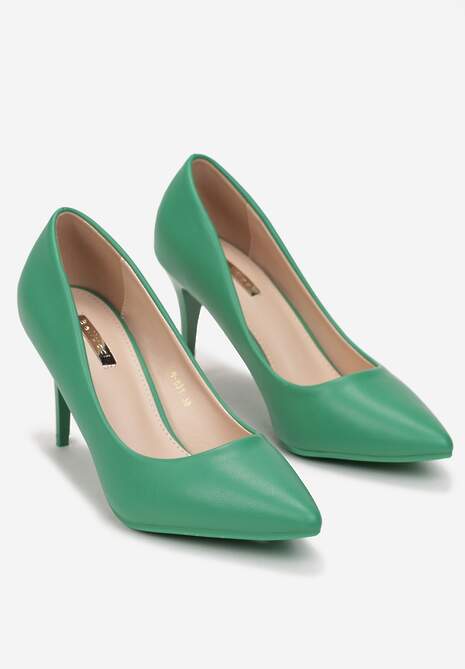 Zielone Szpilki z Migdałkowym Noskiem Lasitta