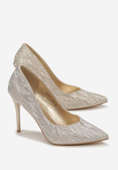 Złote Szpilki Brokatowe z Połyskiem Yeanisa