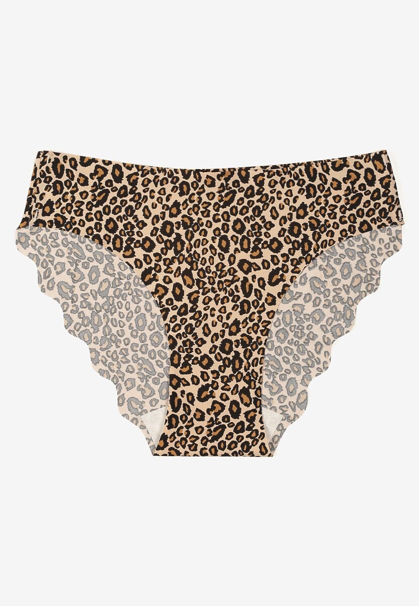 Beżowe Majtki Typu Figi o Bezszwowym Wykończeniu Siladeia