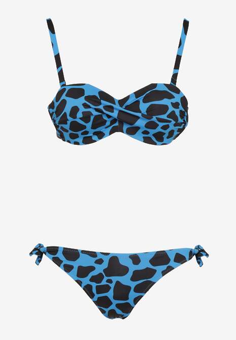 Niebieskie Bikini 3-częściowe Biustonosz i Majtki Figi w Dwóch Wariantach Milanisse