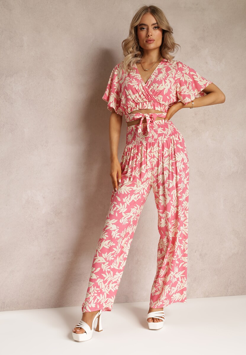 Zielony 2-częściowy Komplet z Topem i Spodniami Khelu