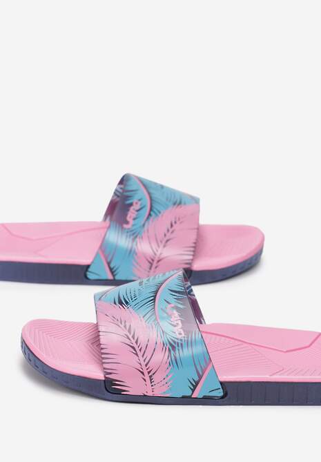 Granatowo-Różowe Klapki Durand