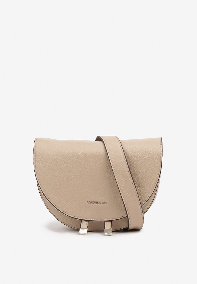 Beżowa Torebka w Półokrągłym Kształcie Tanalinea
