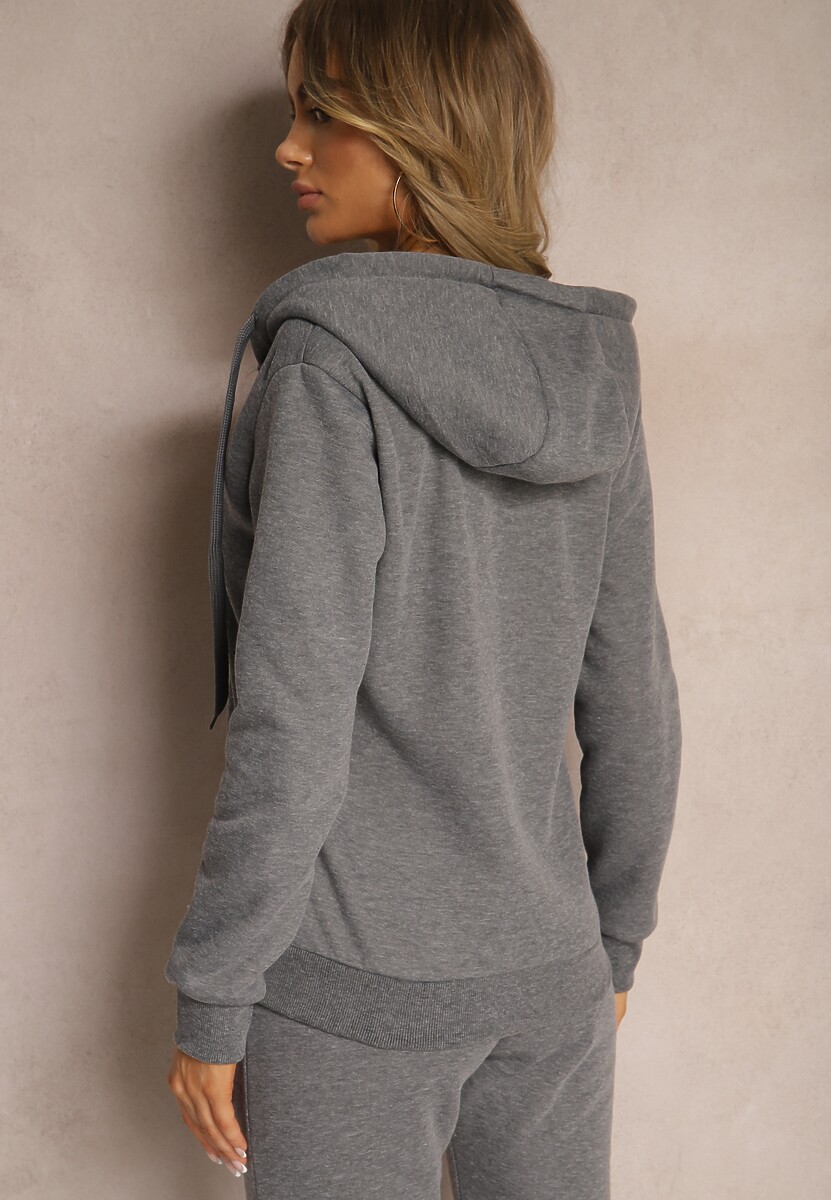 Ciemnoszara Bluza z Kapturem Harasphei