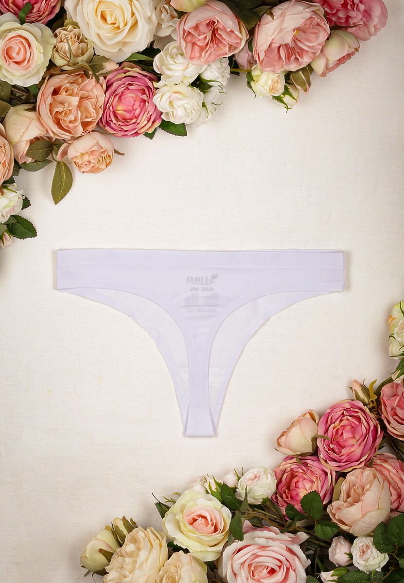 Białe Majtki o Kroju Bezszwowych Stringów Nevule