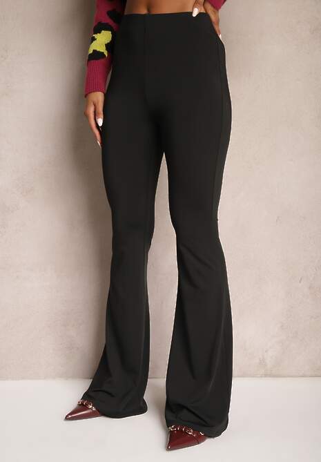 Czarne Spodnie Dzwony Efralicea
