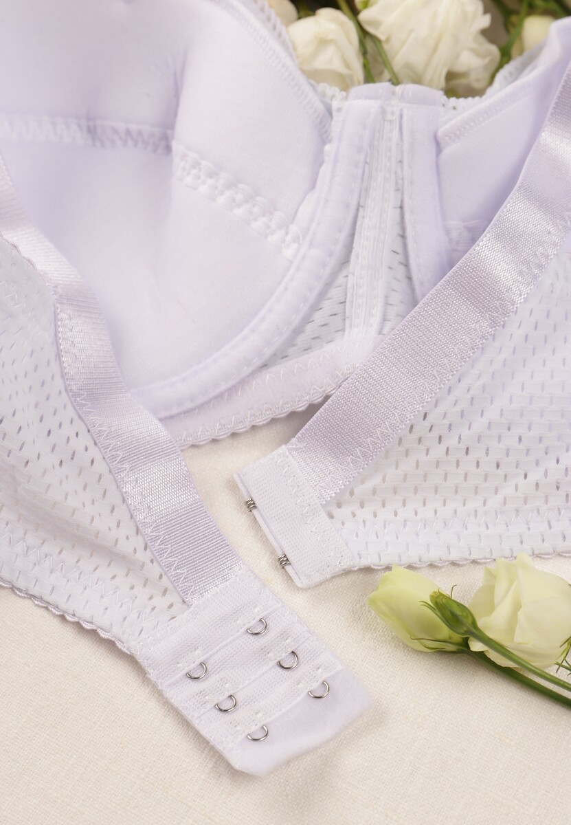 Biały Gładki Biustonosz z Cienkimi Ramiączkami Corinthia