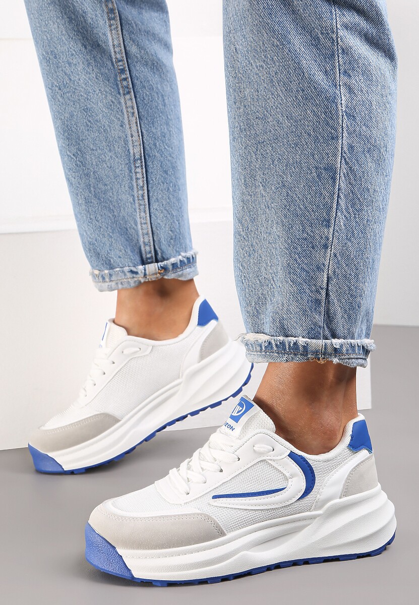 Biało-Niebieskie Sneakersy Flaherty