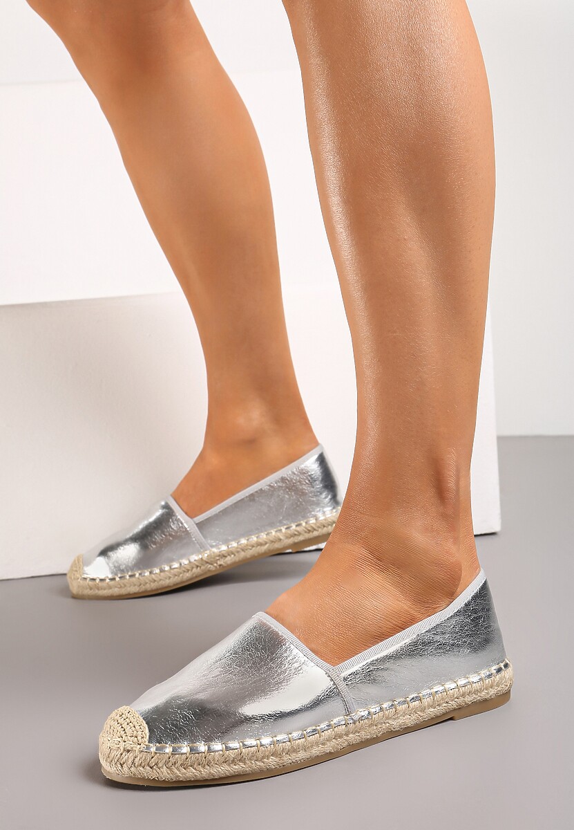 Srebrne Espadryle Aurinda