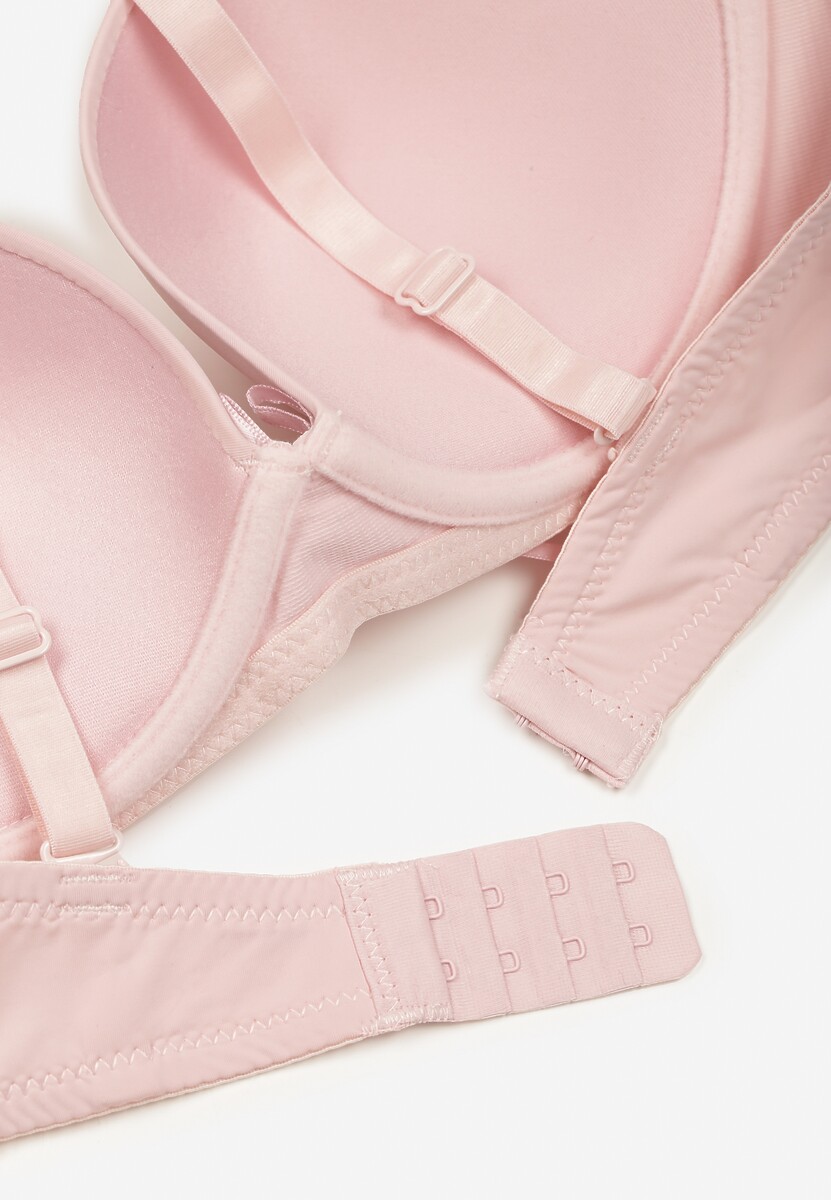 Różowy Biustonosz z Gładkim Wykończeniem i Odpinanymi Ramiączkami Salireva