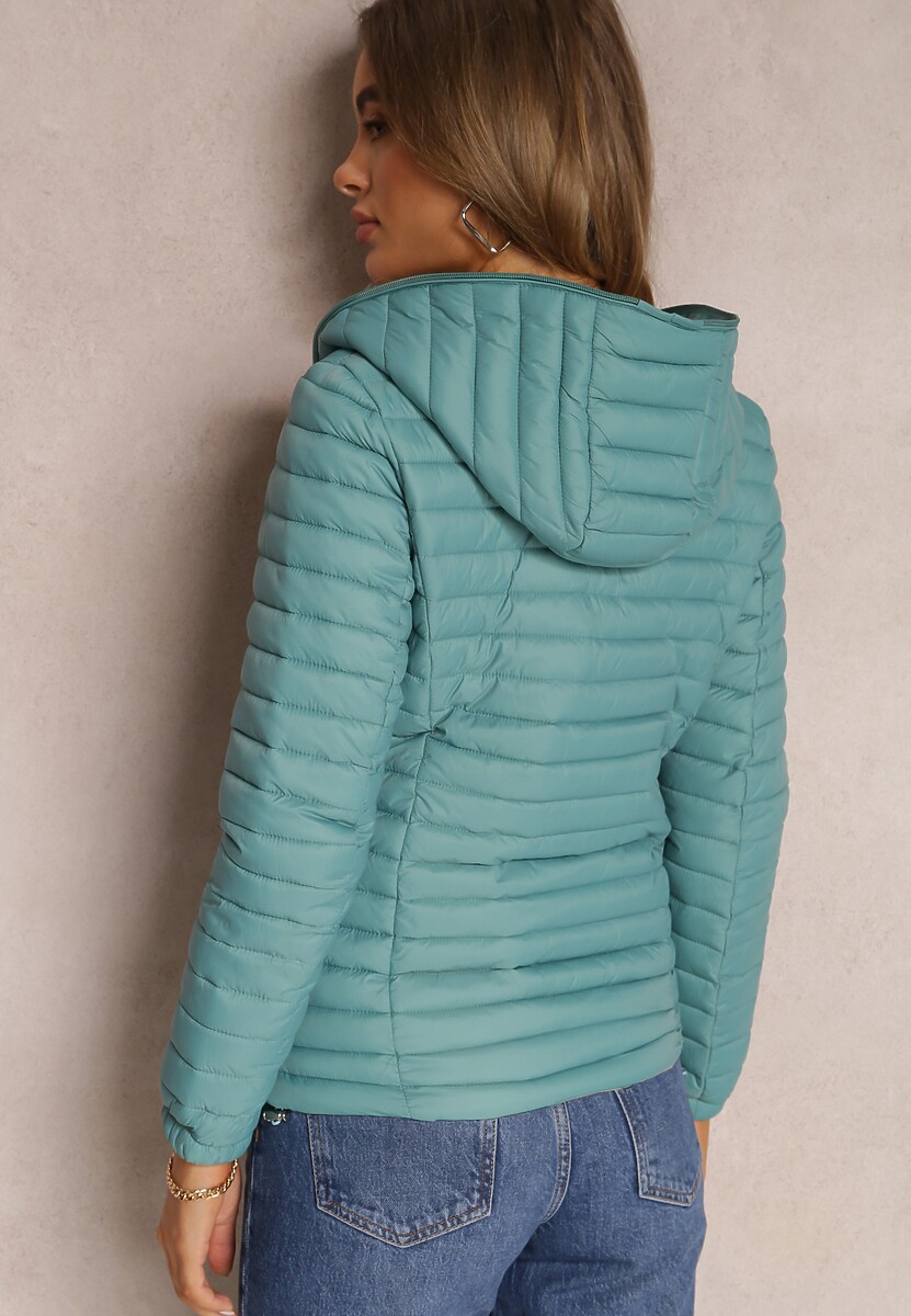 Miętowa Kurtka Pikowana Paranaina
