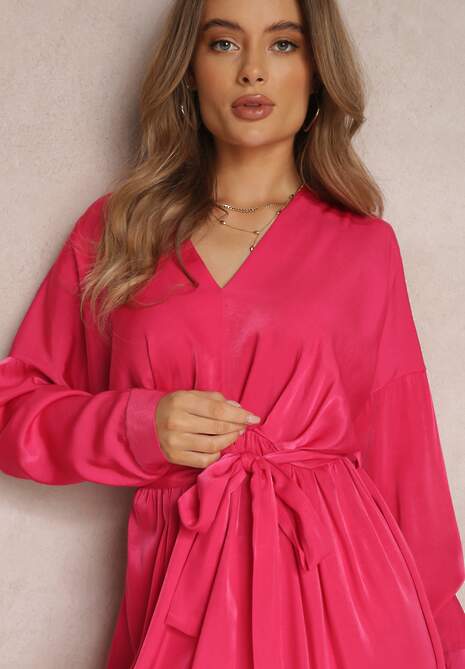 Fuksjowa Sukienka z Paskiem Halitha