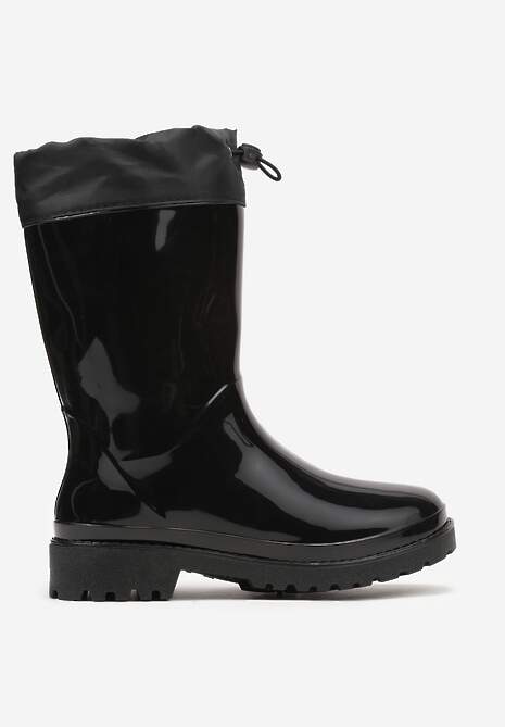 Czarne Kalosze Wykończone Ściągaczem Vimariel