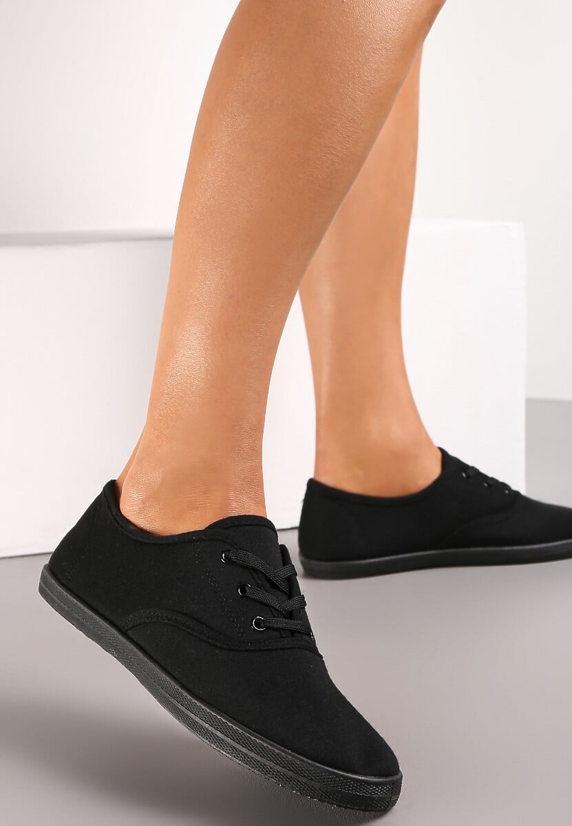 Białe Sznurowane Tenisówki Przed Kostkę Calapse