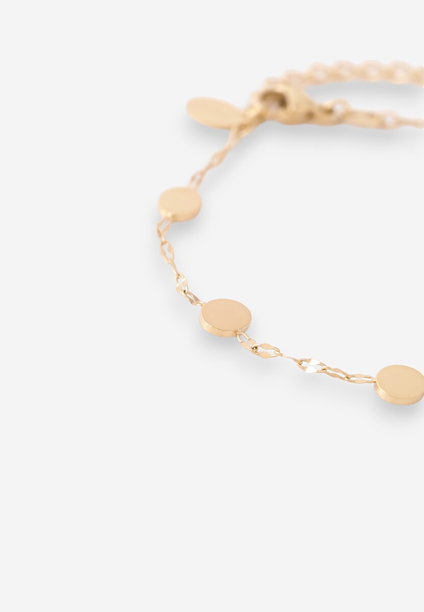 Złota Bransoletka Ozdobiona Kółkami Clemea