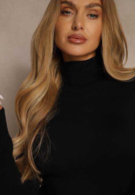 Czarny Golf z Bawełną w Klasycznym Stylu Reiredia