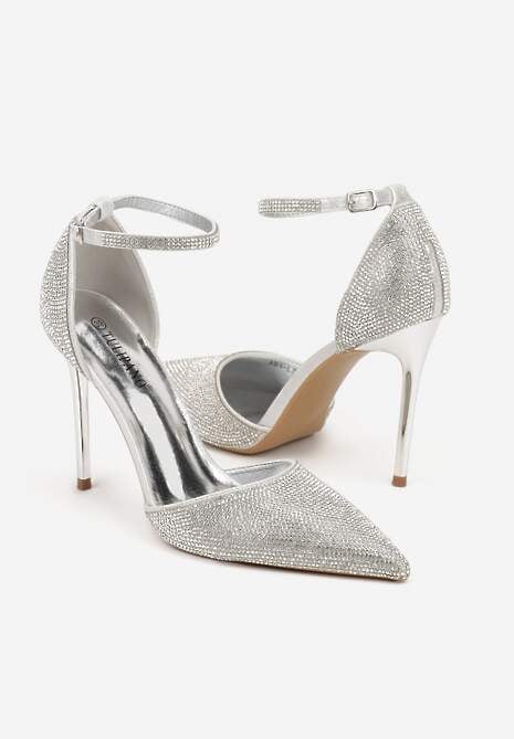 Srebrne Szpilki Zdobione Cyrkoniami i Paskiem z Klamerką Eweda