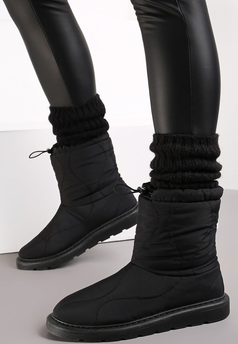 Czarne Śniegowce Pikowane Lessela