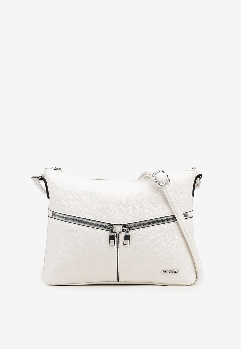 Czarna Torebka z Suwakami na Regulowanym Pasku Malovia