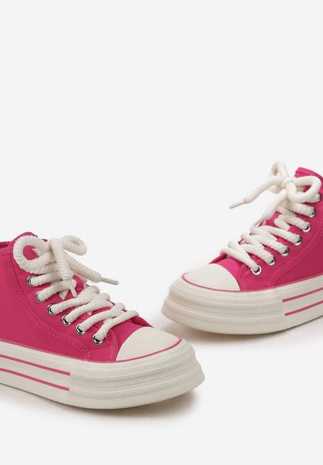 Fuksjowe Trampki za Kostkę na Grubej Podeszwie Lisei