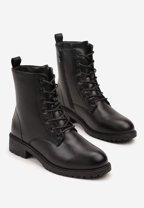 Czarne Klasyczne Botki Workery Morienne
