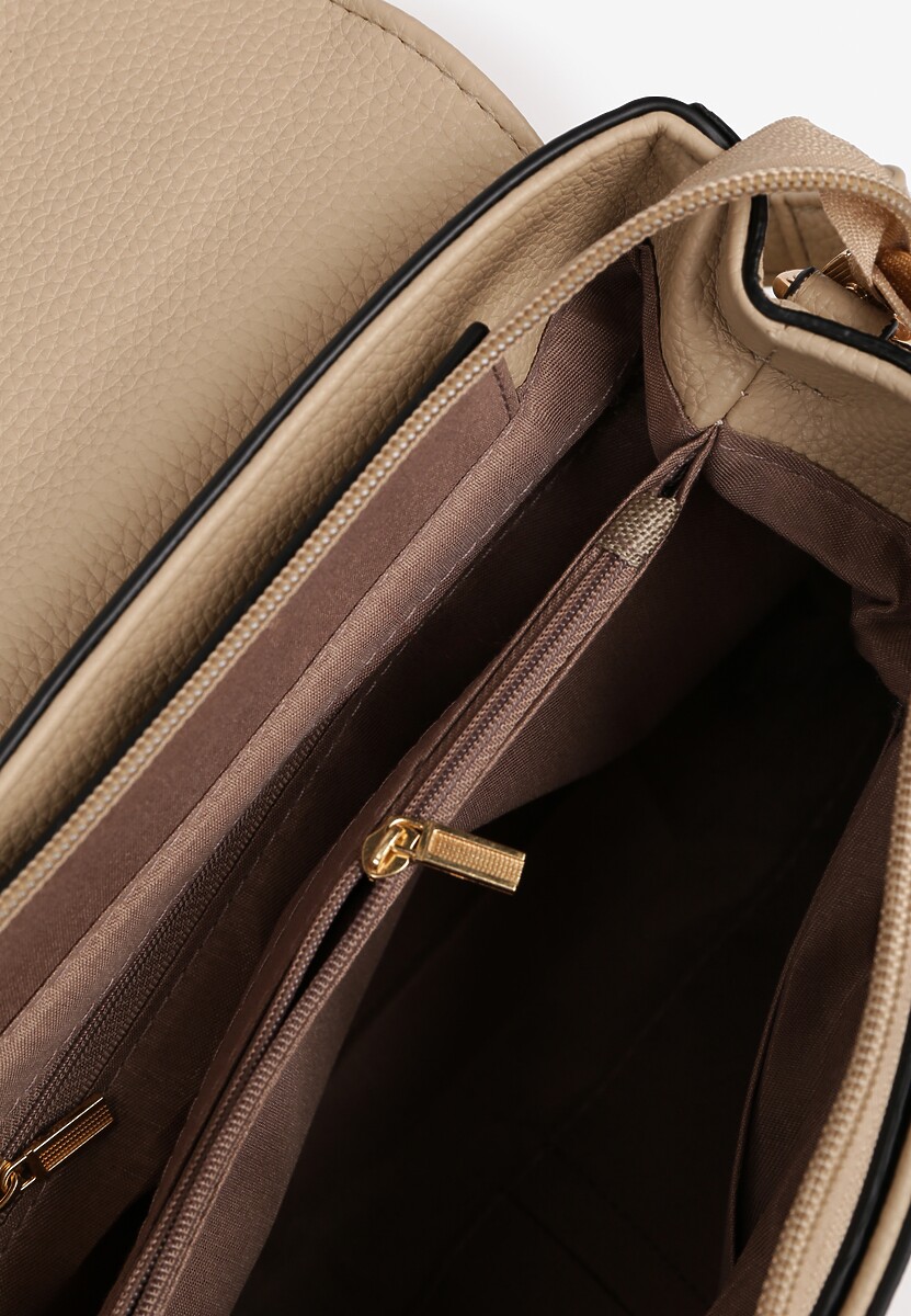 Beżowa Torebka Ozdobiona Pikowaniem z Rączką Lanerith