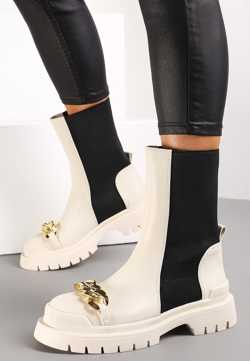 Bordowe Botki Belasis