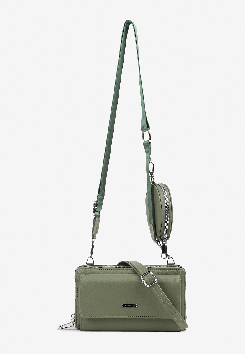 Beżowa Mała Torebka z Dwiema Komorami i Dodatkowymi Odpinanymi Paskami Sialitha