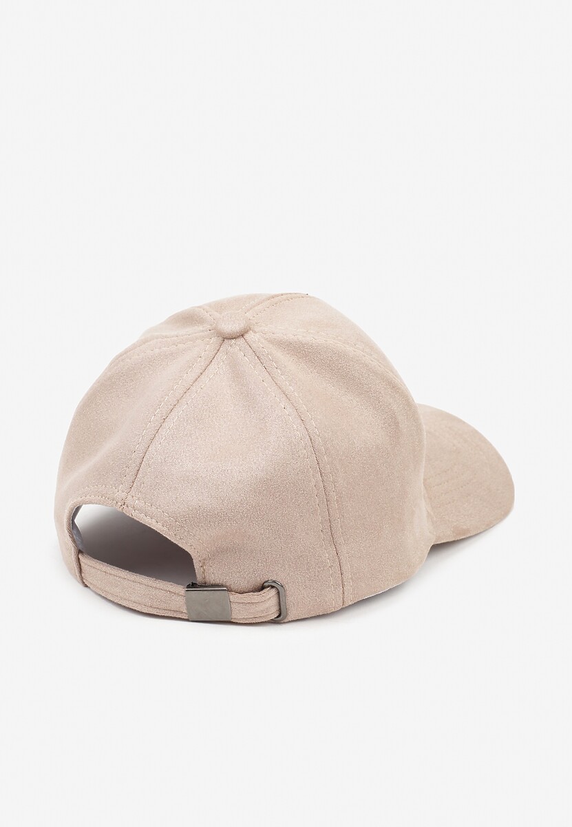 Beżowa Casualowa Czapka z Daszkiem Tuslena